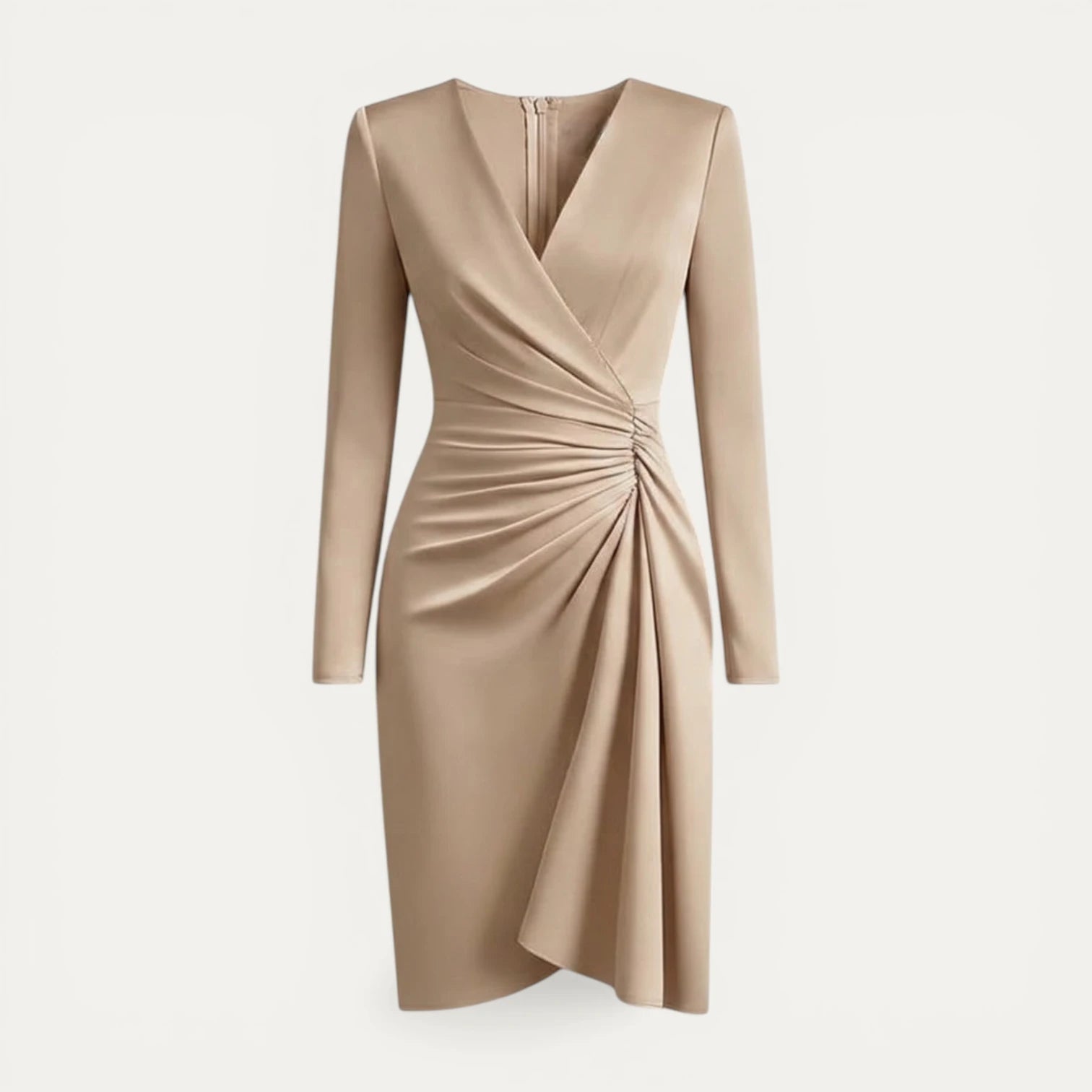 Robe Portefeuille Femme Col V Froncée Manches
