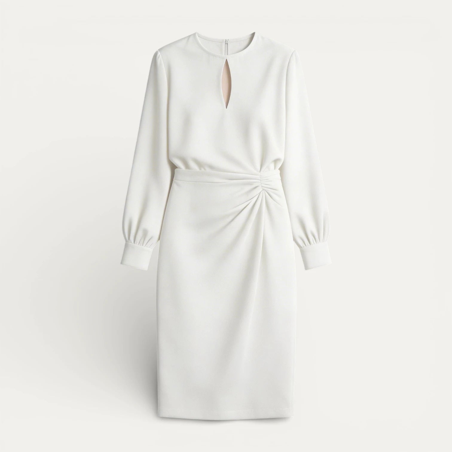 Robe Midi Femme Col Rond Ouverture Goutte
