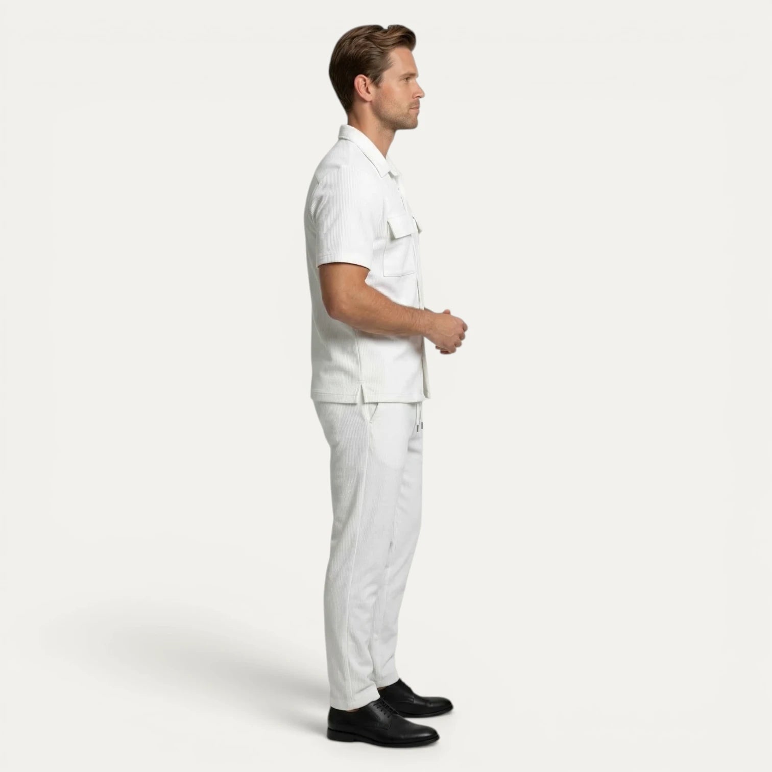 Ensemble Homme Chemise Manches Courtes Boutonnée Pantalon