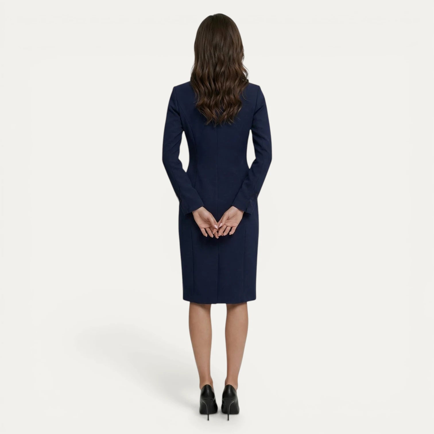 Robe Blazer Femme Double Boutonnage Boutons Dorés