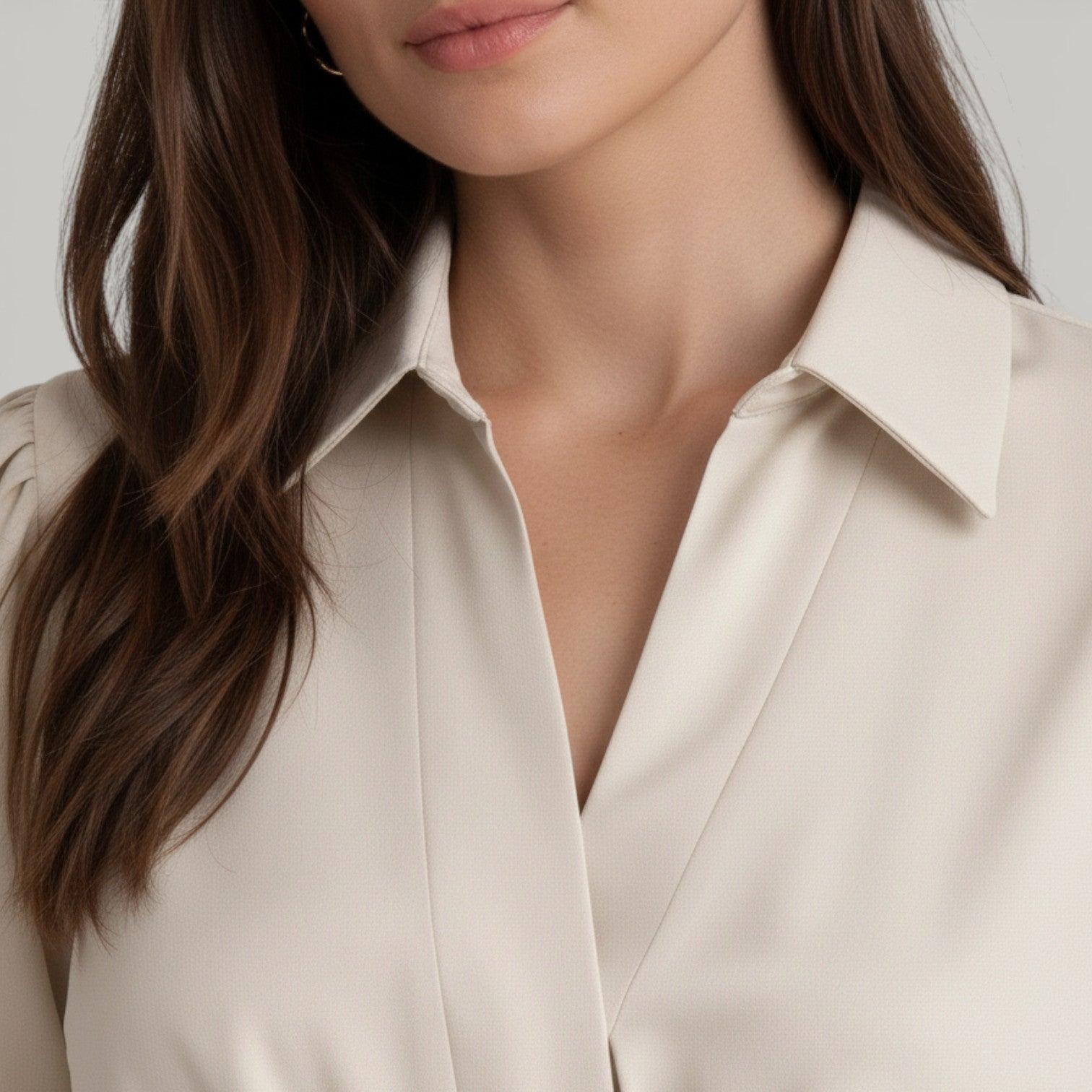Robe Midi Femme Cache Cœur Col Chemise