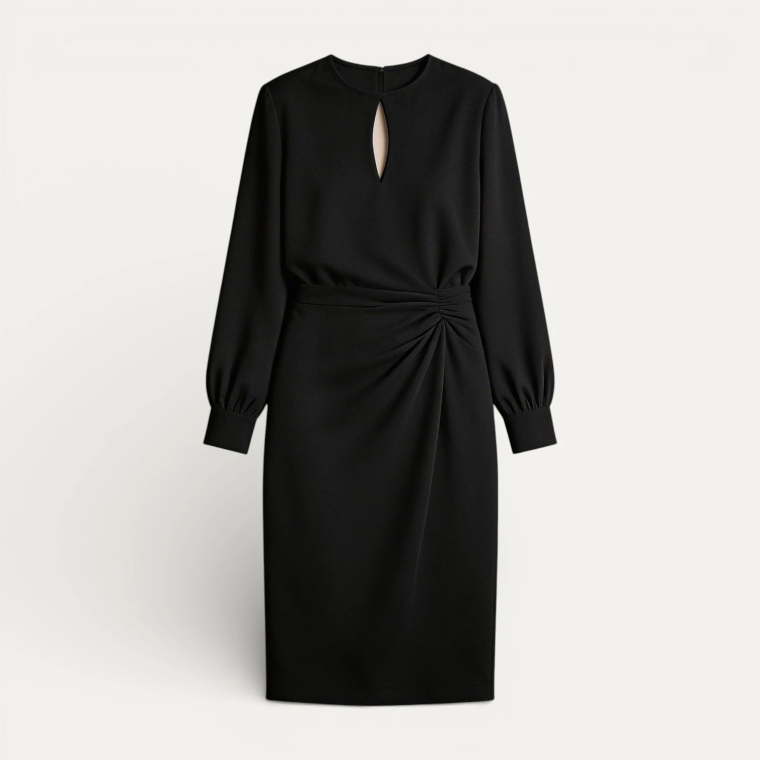 Robe Midi Femme Col Rond Ouverture Goutte
