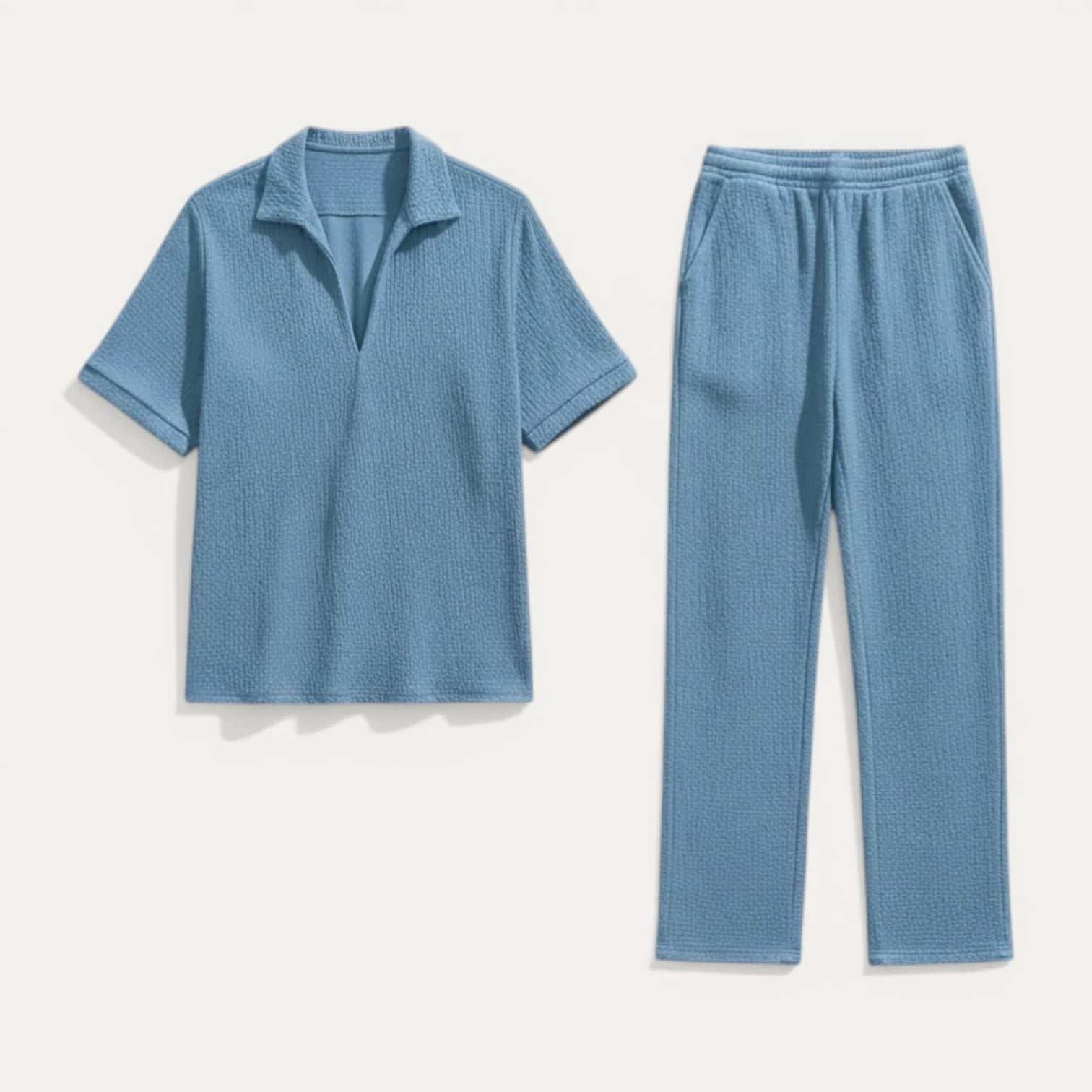 Ensemble Homme Chemise Col Ouvert Manches Courtes