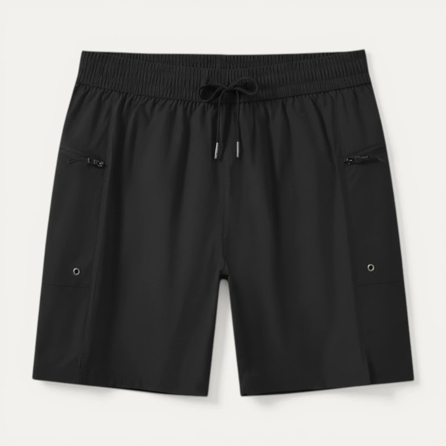 Short Homme Taille Élastique Cordon Poches Zippées