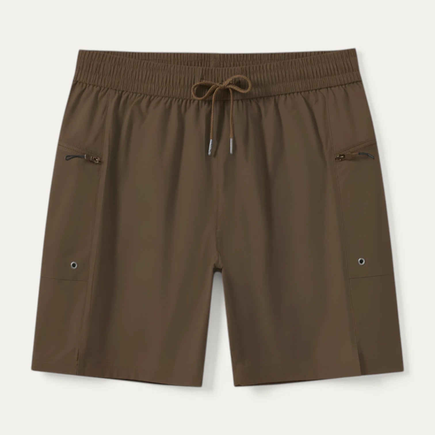 Short Homme Taille Élastique Cordon Poches Zippées