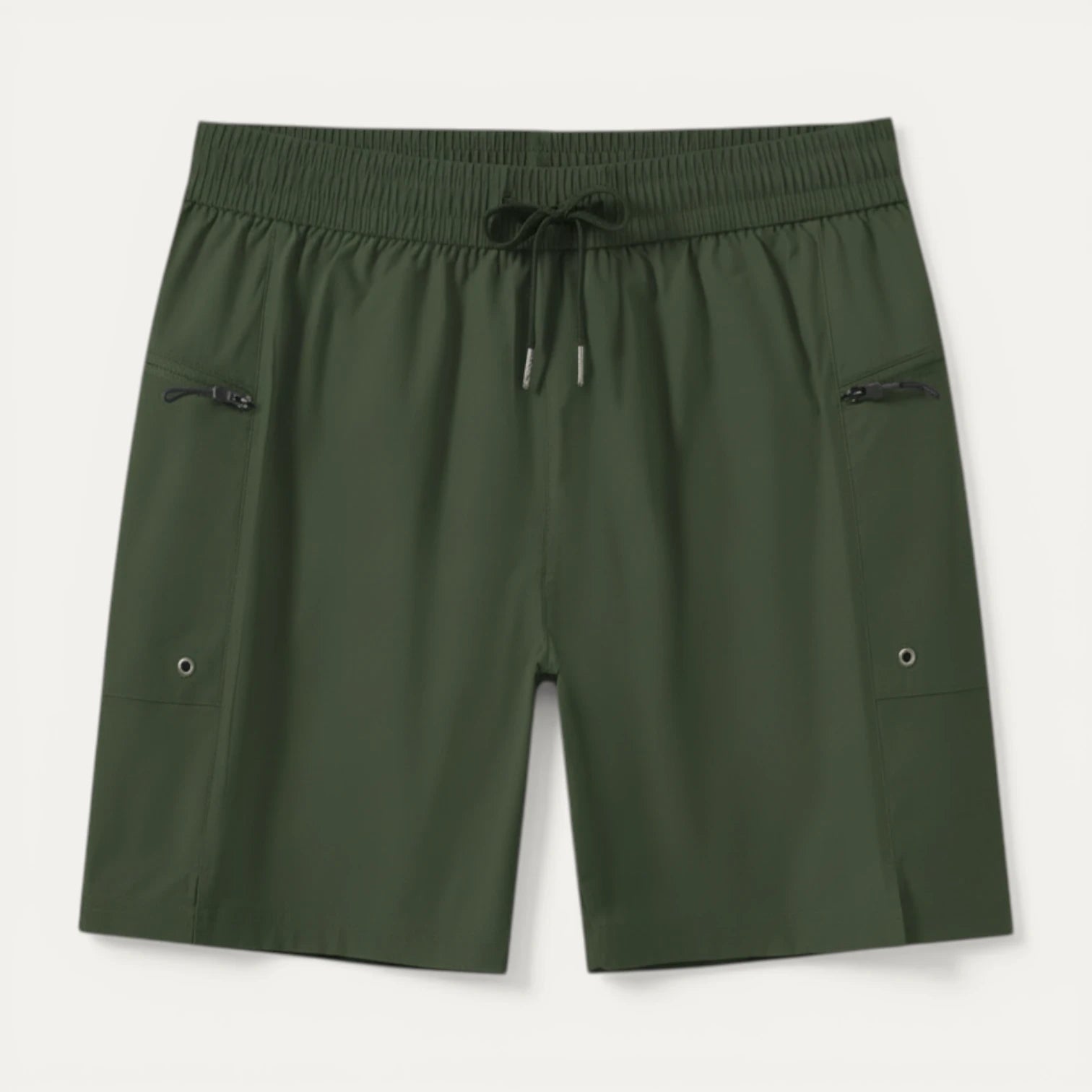 Short Homme Taille Élastique Cordon Poches Zippées
