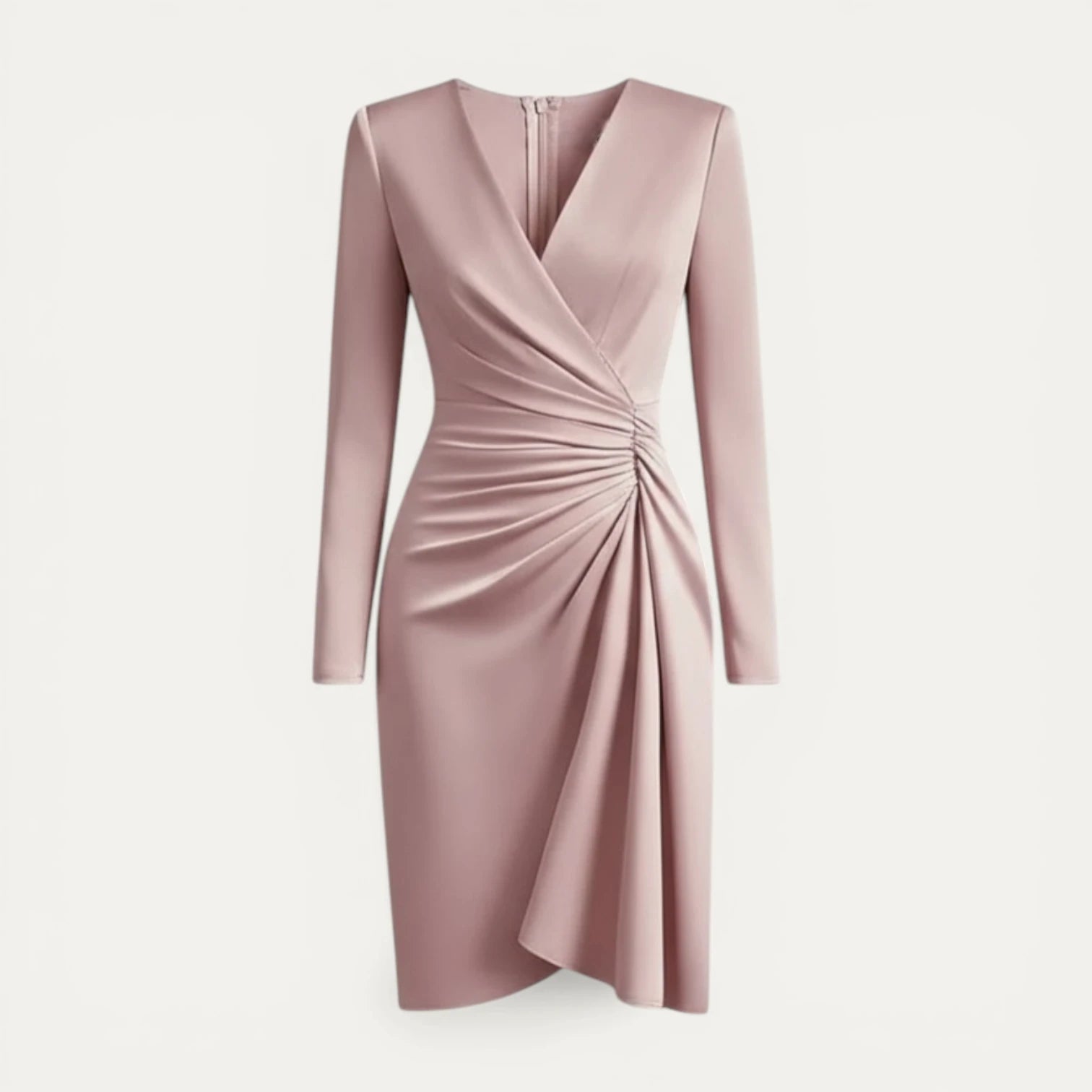 Robe Portefeuille Femme Col V Froncée Manches