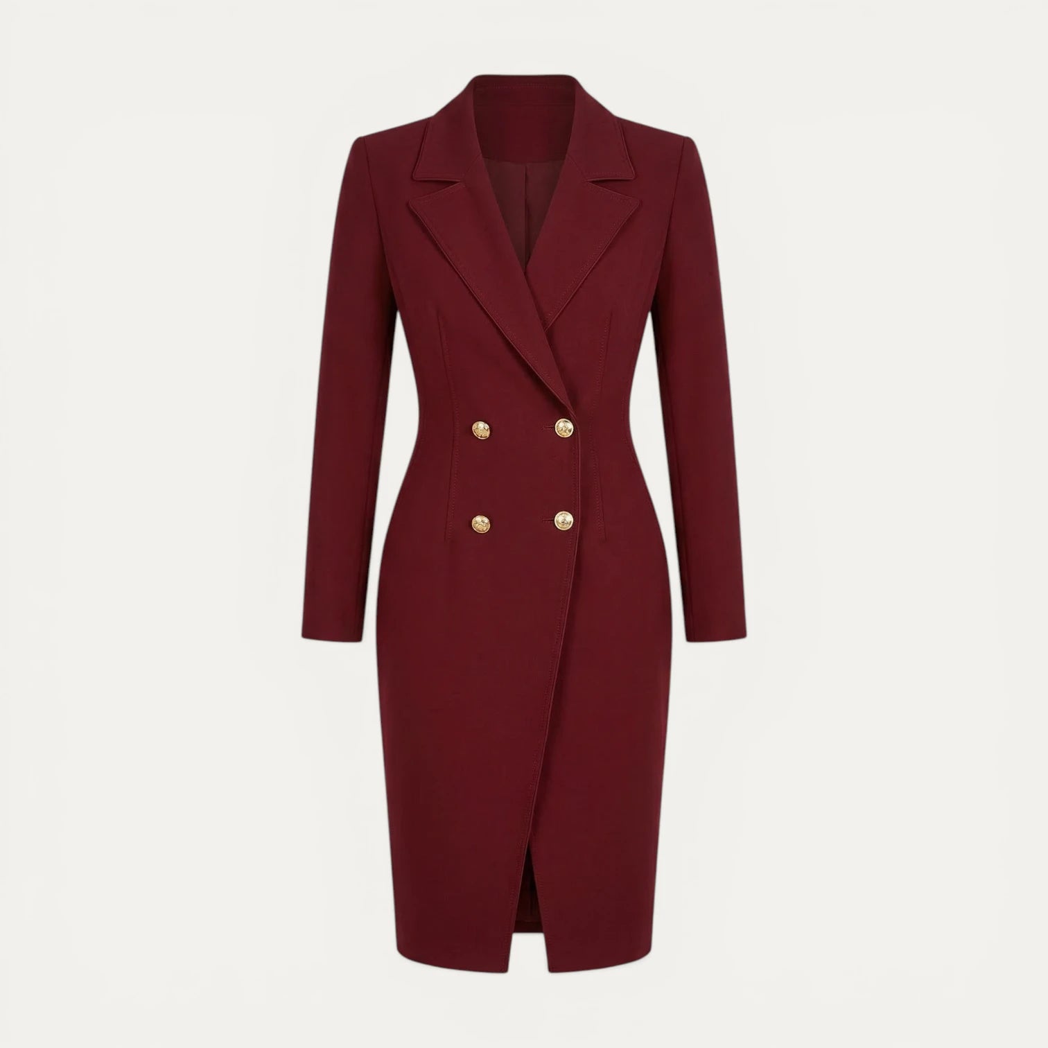 Robe Blazer Femme Double Boutonnage Boutons Dorés