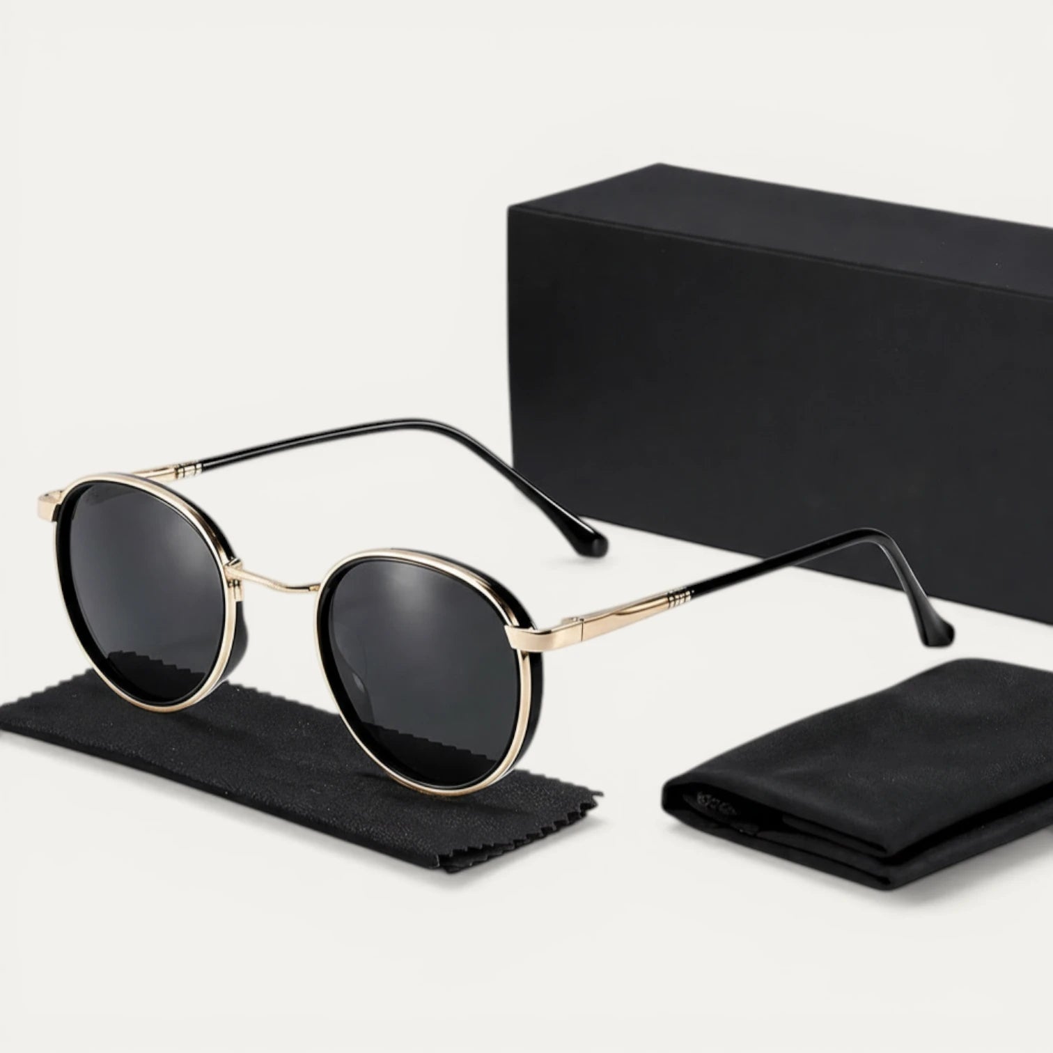 Lunettes Soleil Rondes Monture Métal Fine Design