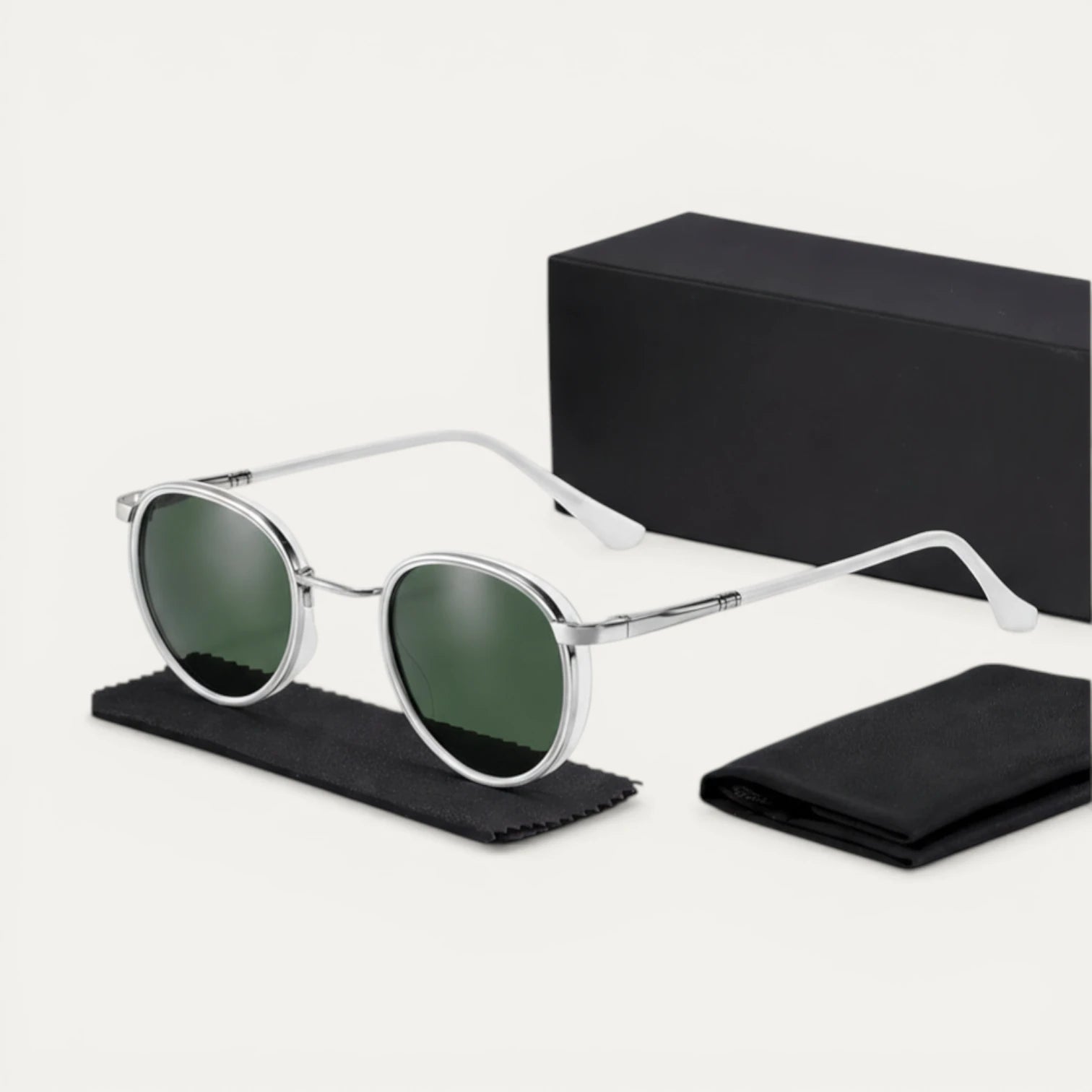 Lunettes Soleil Rondes Monture Métal Fine Design