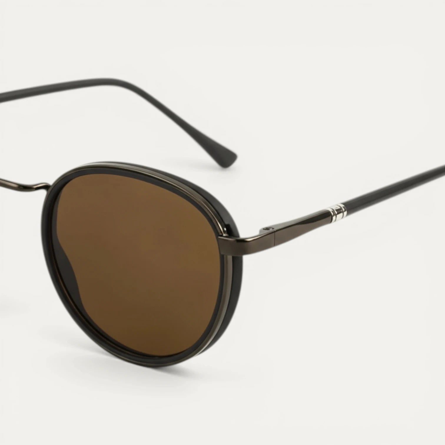 Lunettes Soleil Rondes Monture Métal Fine Design