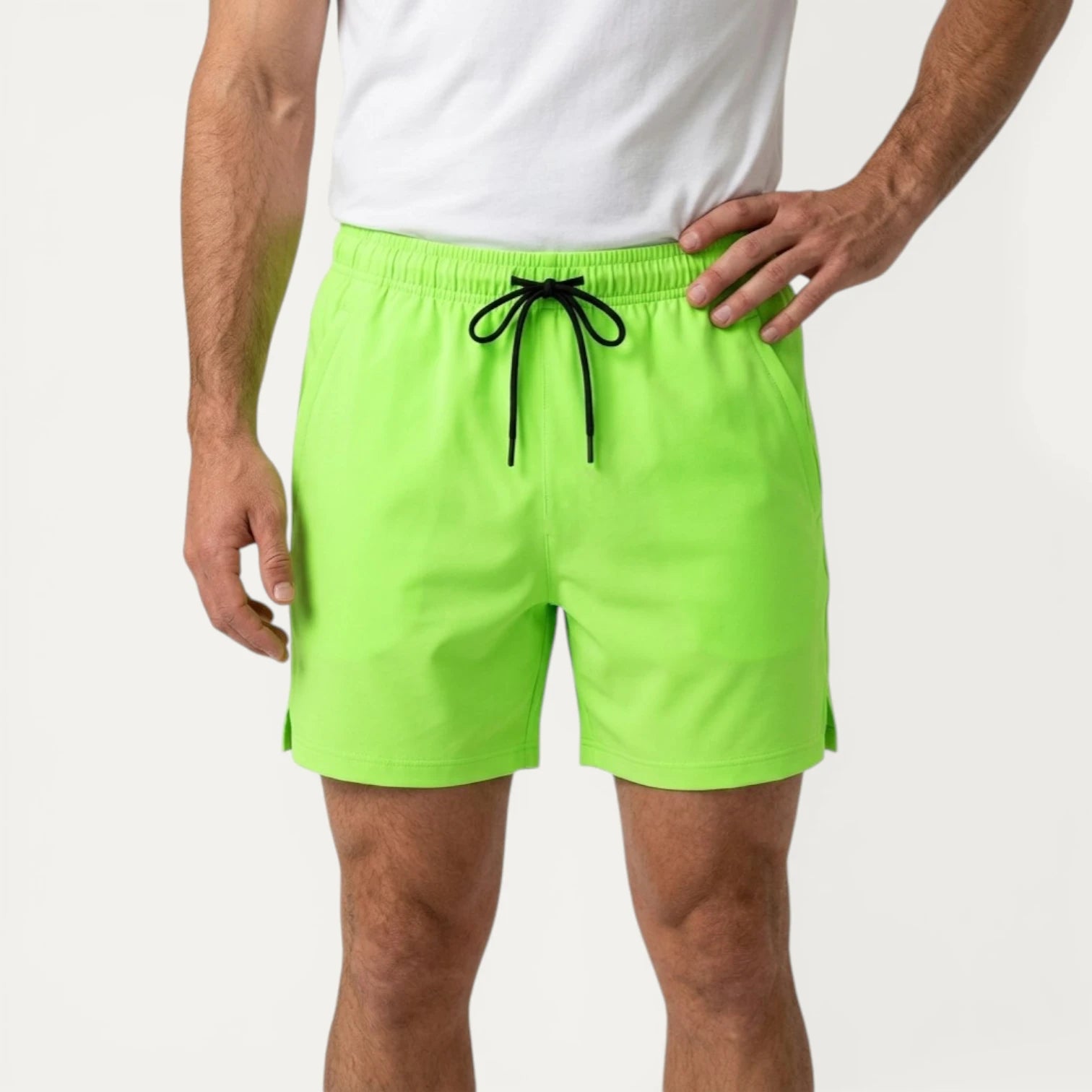 Short Homme Taille Élastique Cordon Coupe Décontractée