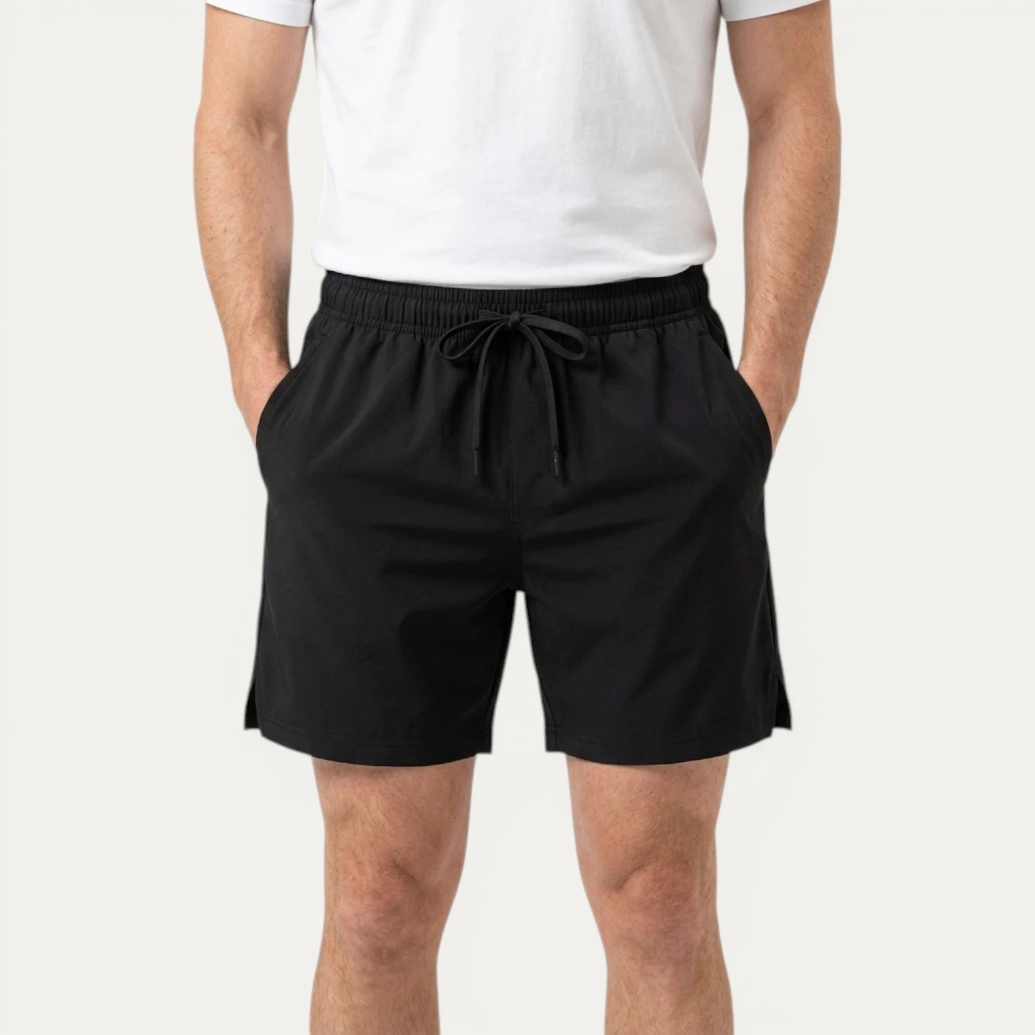 Short Homme Taille Élastique Cordon Coupe Décontractée