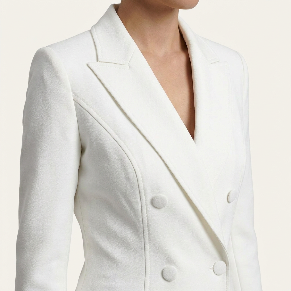 Robe Blazer Midi Femme Croisée Coupe Ajustée