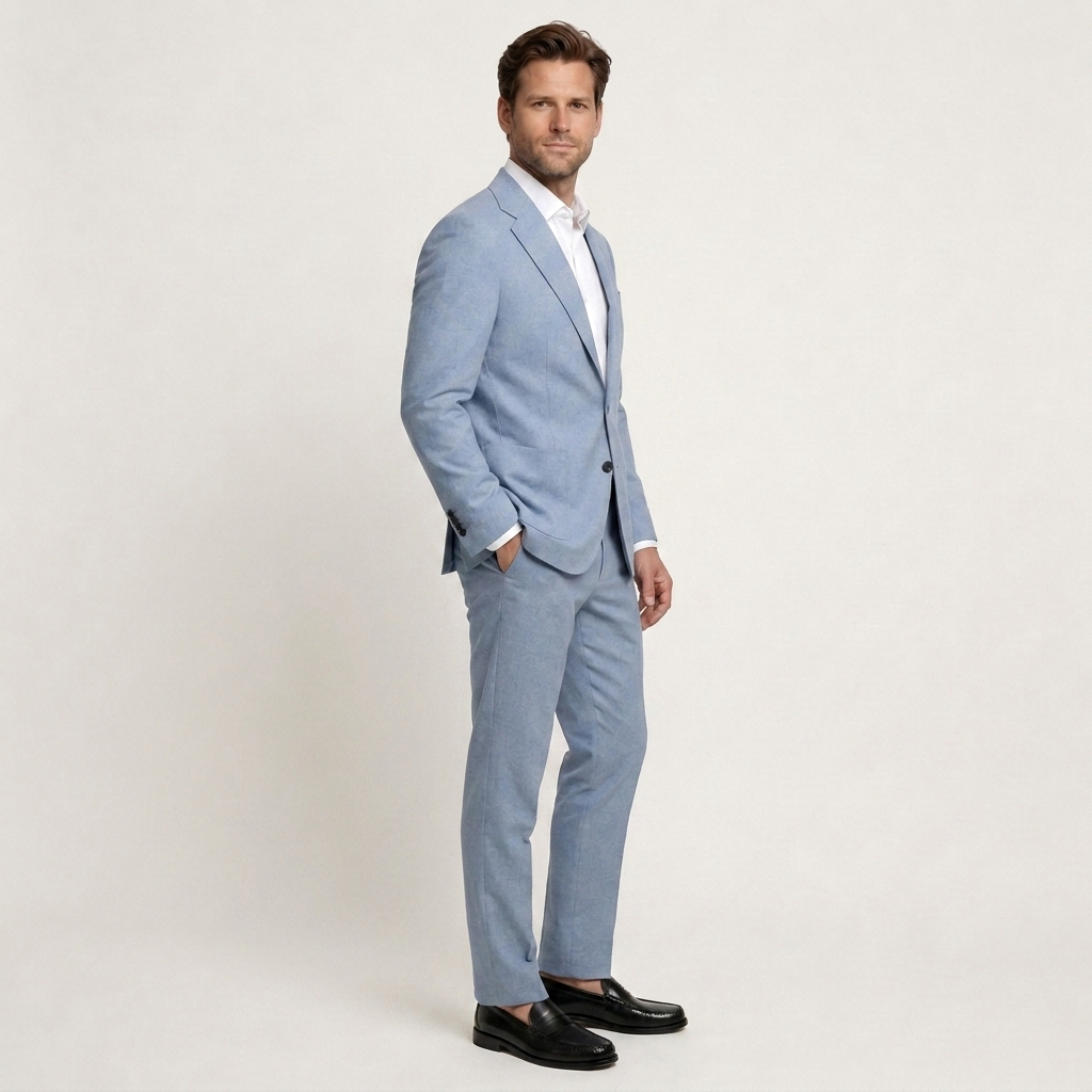 Costume Homme Deux Pièces Blazer Revers Crantés