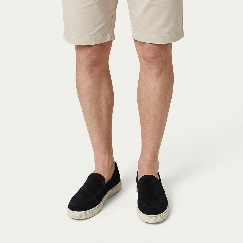 Mocassins Homme À Enfiler Semelle Contrastée Profil Bas