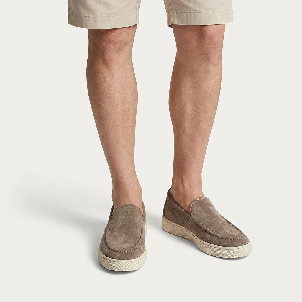 Mocassins Homme À Enfiler Semelle Contrastée Profil Bas