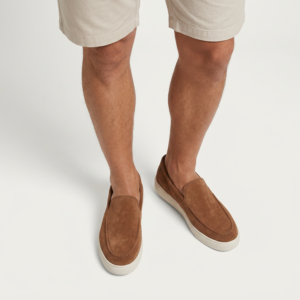 Mocassins Homme À Enfiler Semelle Contrastée Profil Bas