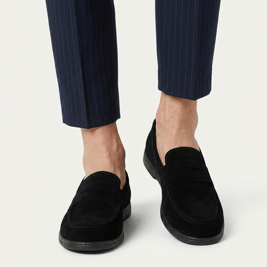 Mocassins Penny Homme Sans Lacets Finition Mate