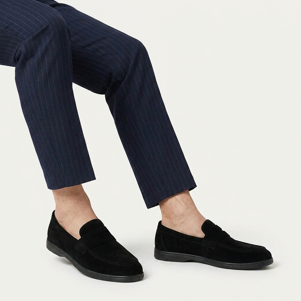 Mocassins Penny Homme Sans Lacets Finition Mate