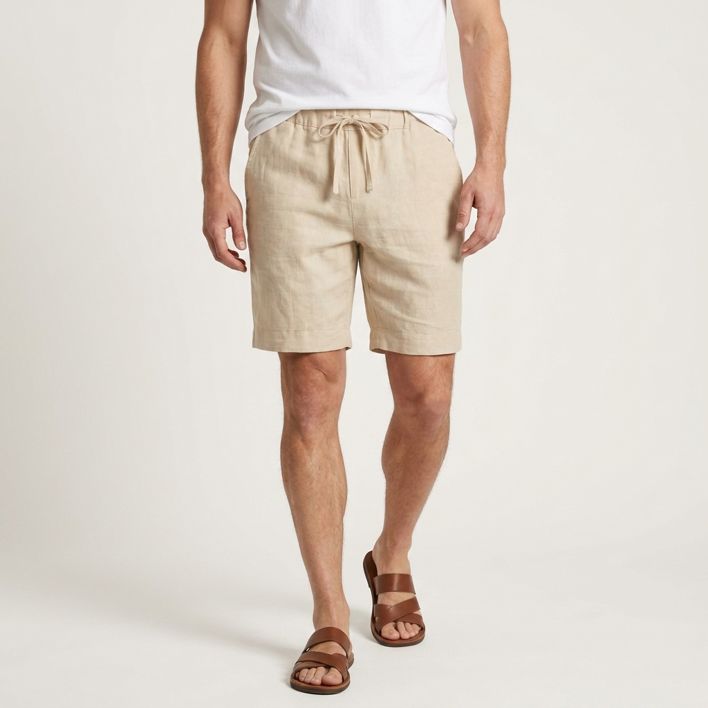 Short Homme Cordon De Serrage Poches Latérales