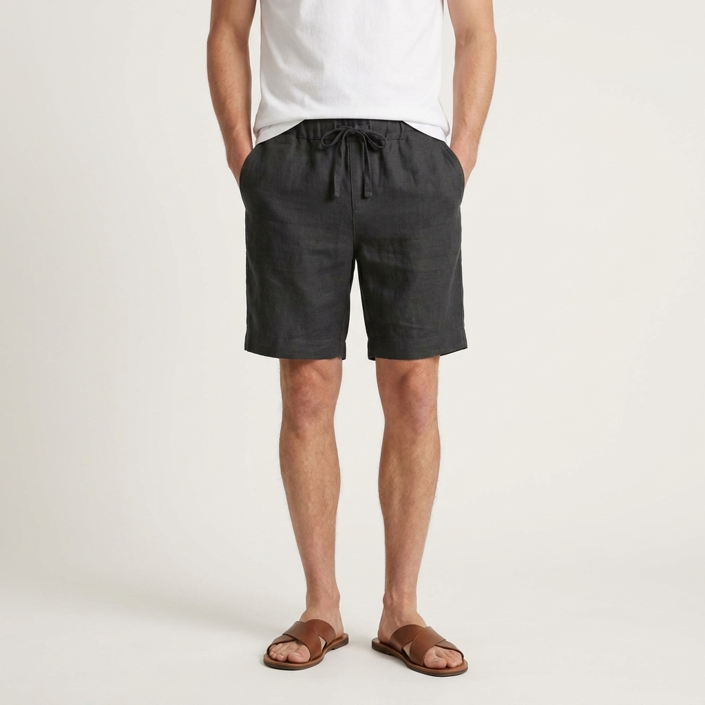 Short Homme Cordon De Serrage Poches Latérales
