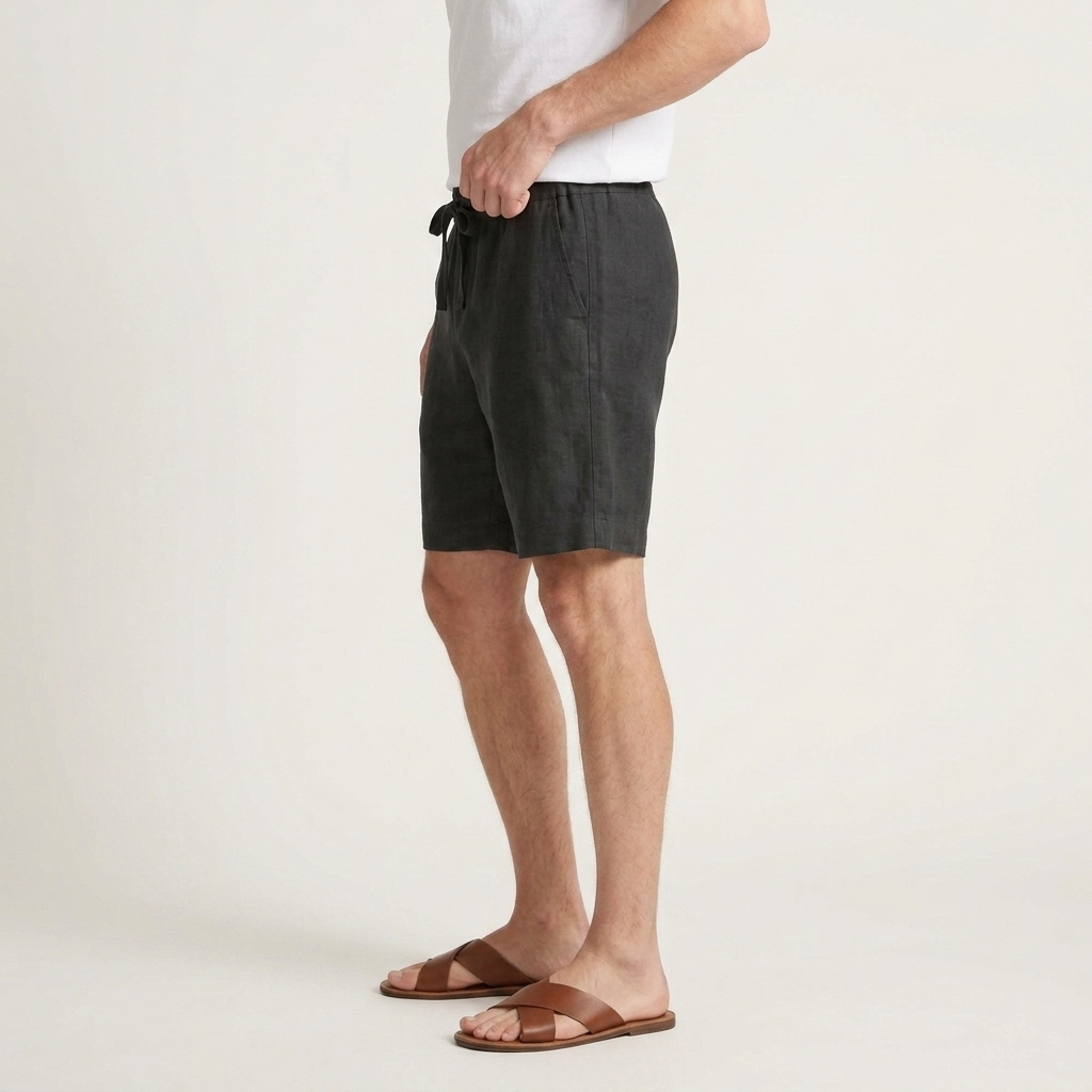 Short Homme Cordon De Serrage Poches Latérales