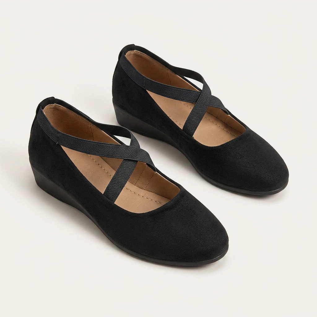 Chaussures Compensées Femme Brides Croisées Bout Arrondi