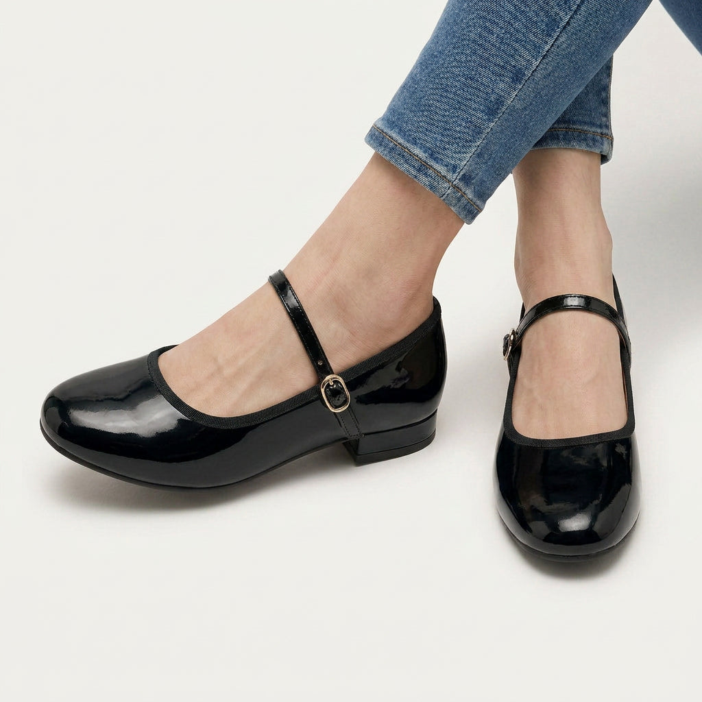 Chaussures Mary Jane Femme Vernies Bride Boucle