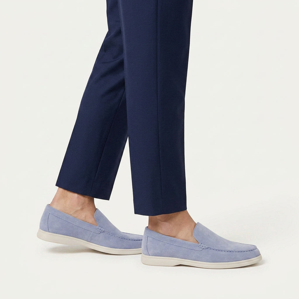 Mocassins Homme À Enfiler Aspect Suédine Profil Bas