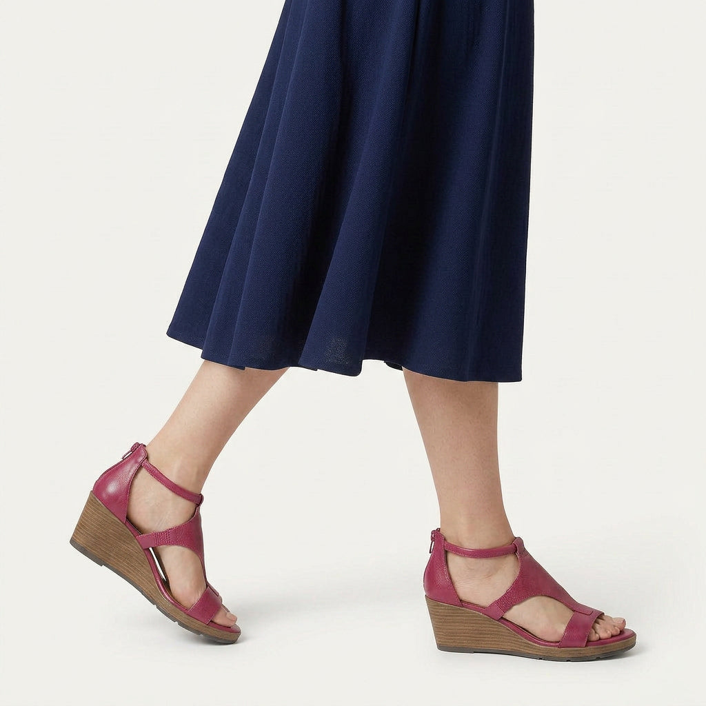Sandales Compensées Femme Bride T Plateforme