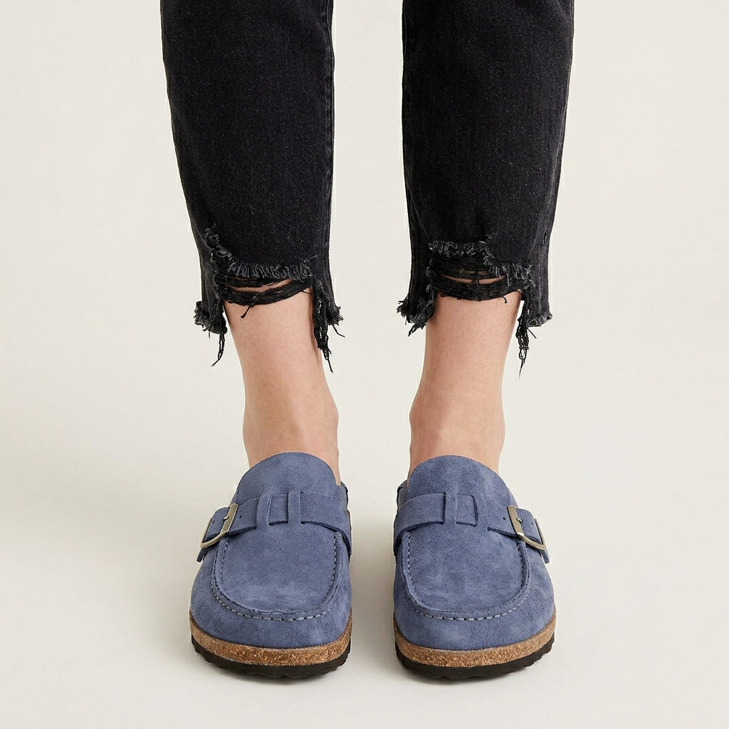 Mocassins Sabots Homme Boucle Semelle Texturée