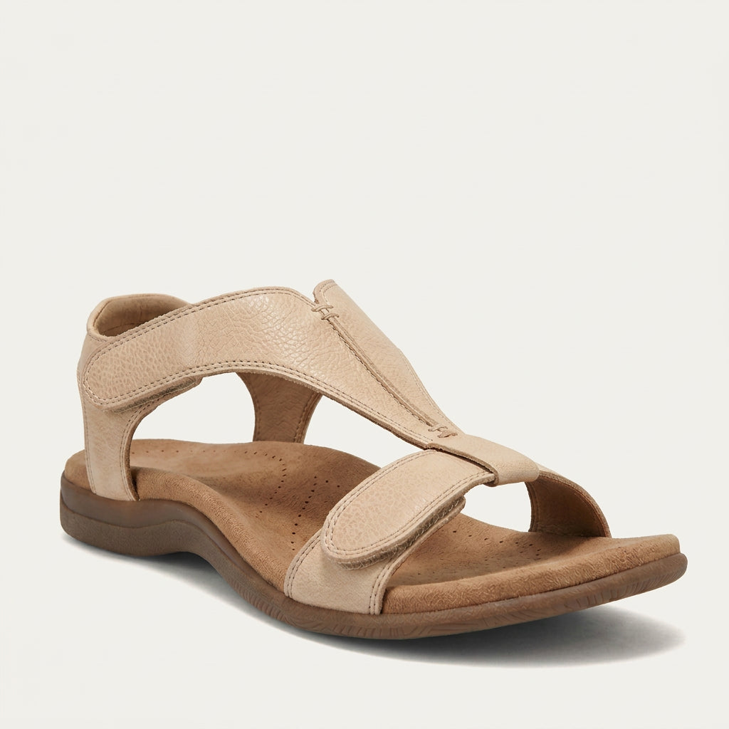 Sandales Femme Bride T Surpiqûres Contrastées