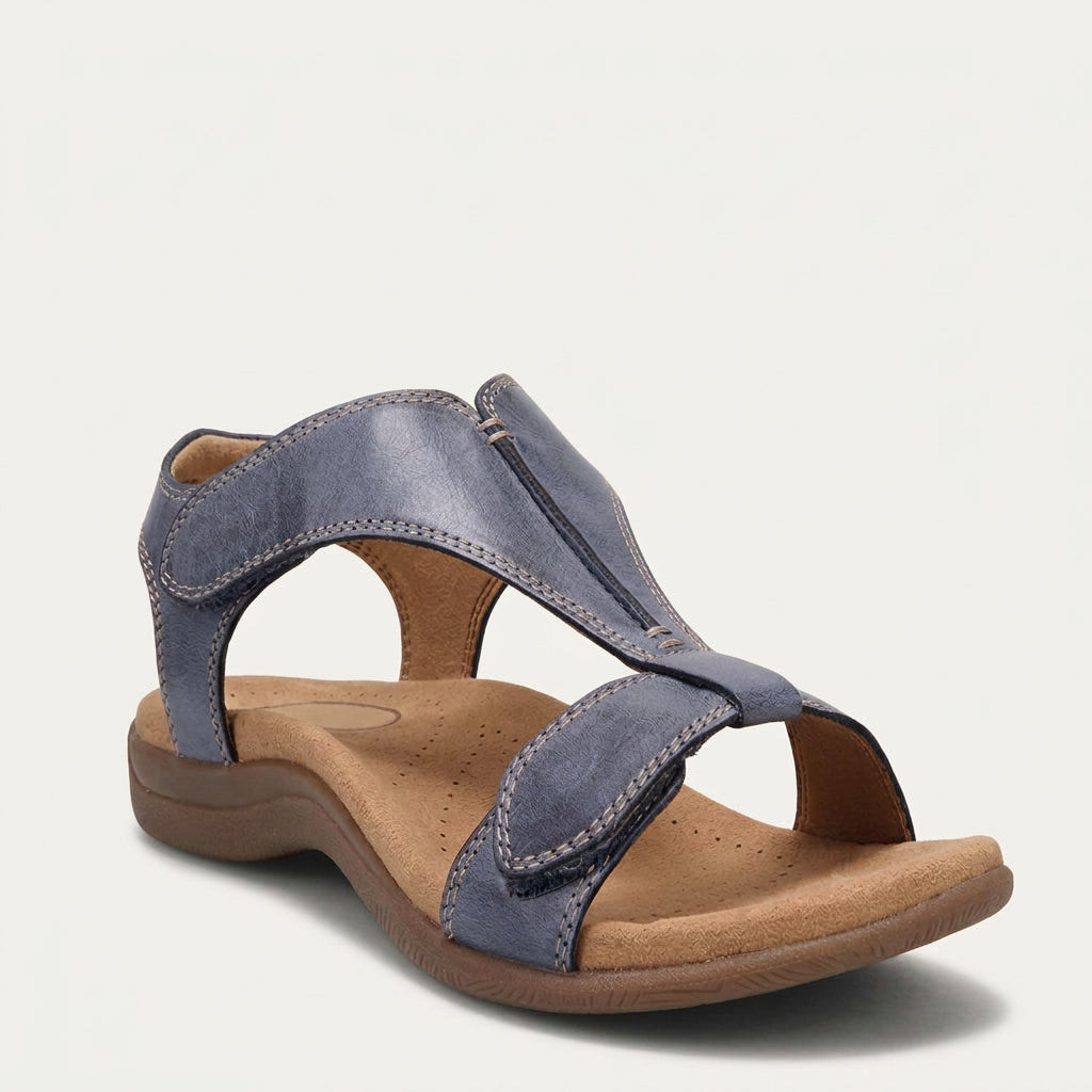 Sandales Femme Bride T Surpiqûres Contrastées