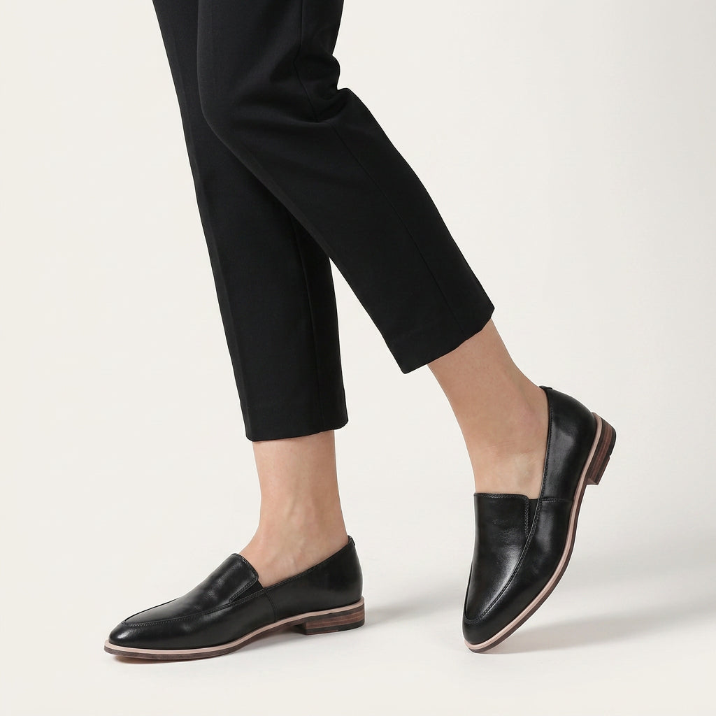 Mocassins Femme À Enfiler Finition Polie