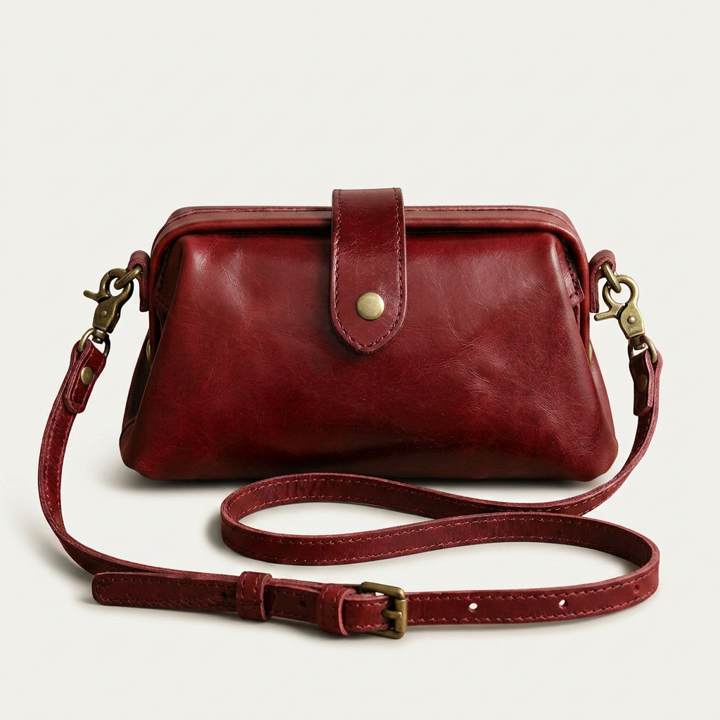 Sac Bandoulière Femme Vintage Rigide Réglable
