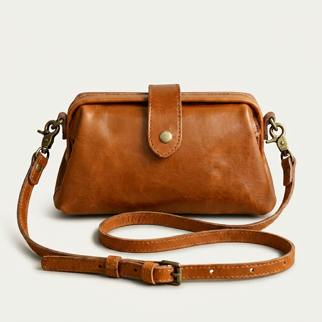 Sac Bandoulière Femme Vintage Rigide Réglable