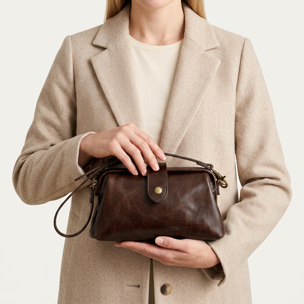 Sac Bandoulière Femme Vintage Rigide Réglable