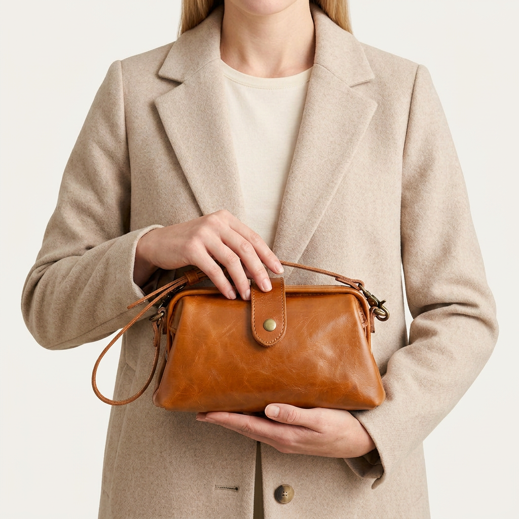 Sac Bandoulière Femme Vintage Rigide Réglable