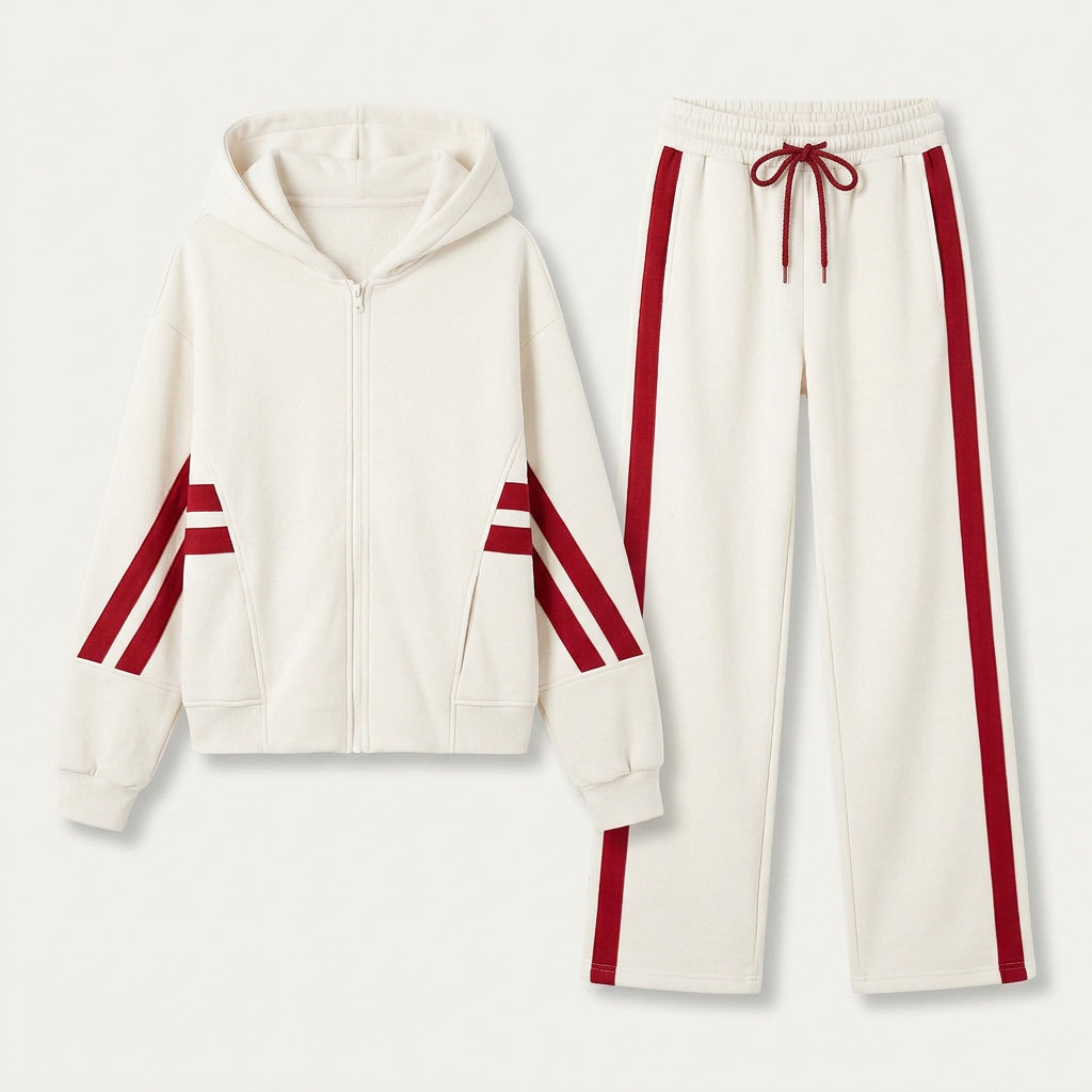 Ensemble Survêtement Femme Capuche Zippée Pantalon Large