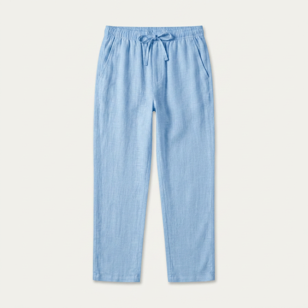 Pantalon Homme Droit Taille Élastique Cordon