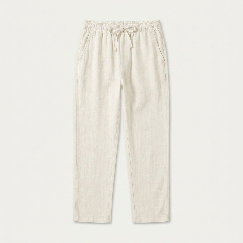 Pantalon Homme Droit Taille Élastique Cordon