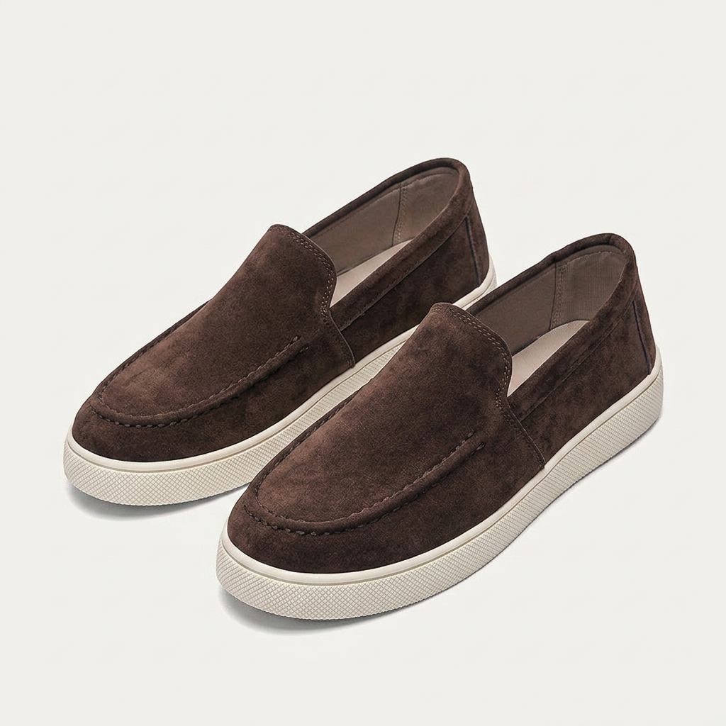 Mocassins Homme À Enfiler Semelle Contrastée Profil Bas