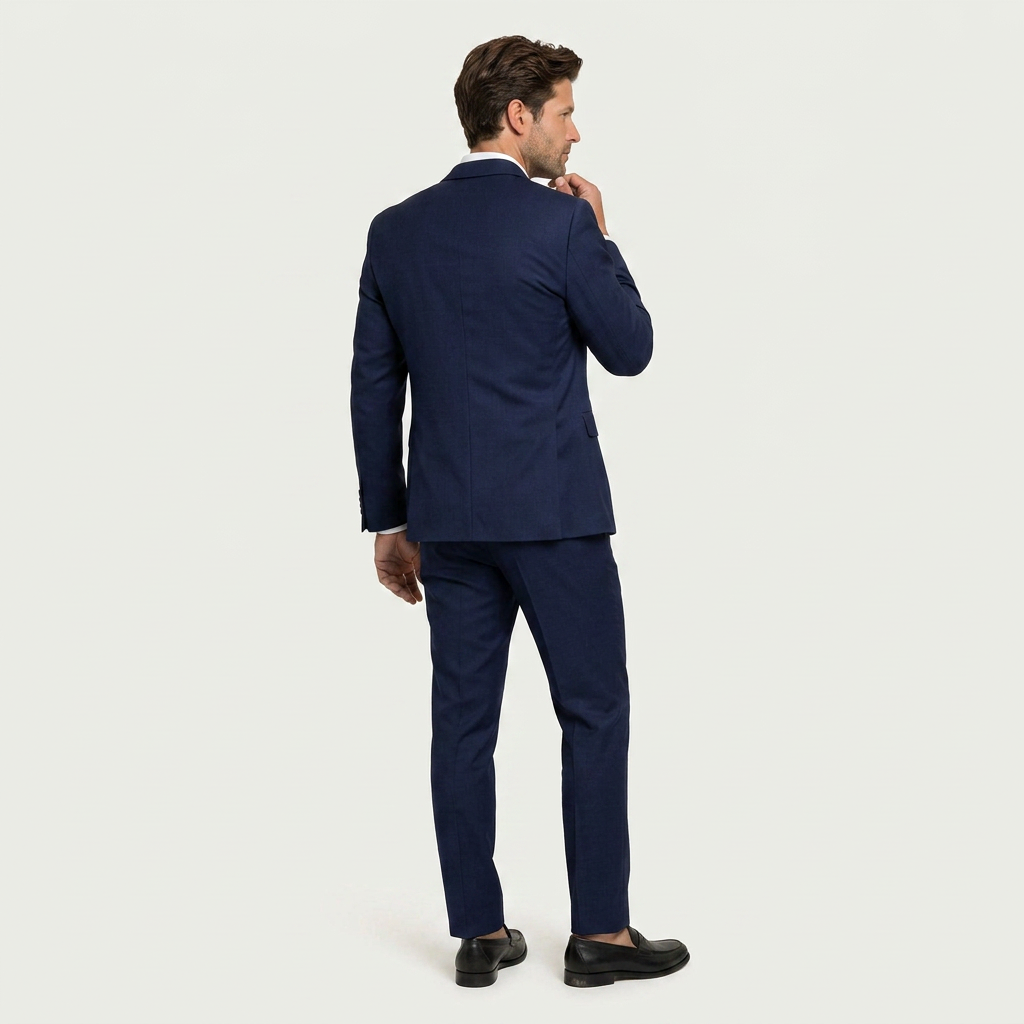 Costume Homme Trois Pièces Revers Crantés Ajusté