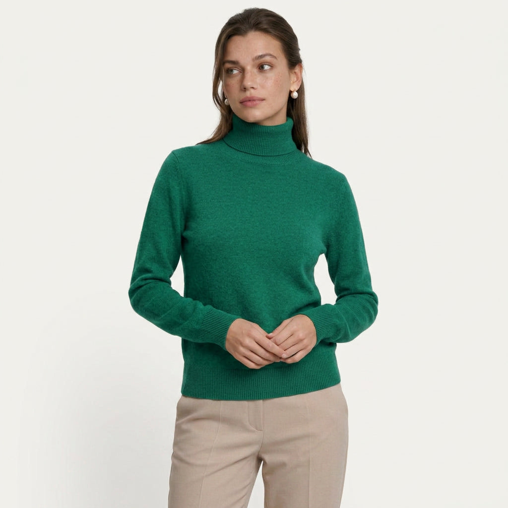 Pull Femme en Laine Col Roulé