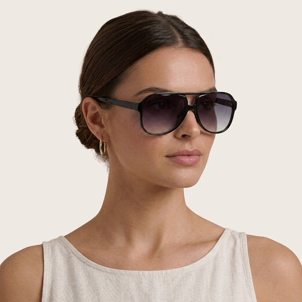 Lunettes De Soleil Aviateur Femme Verres Dégradés