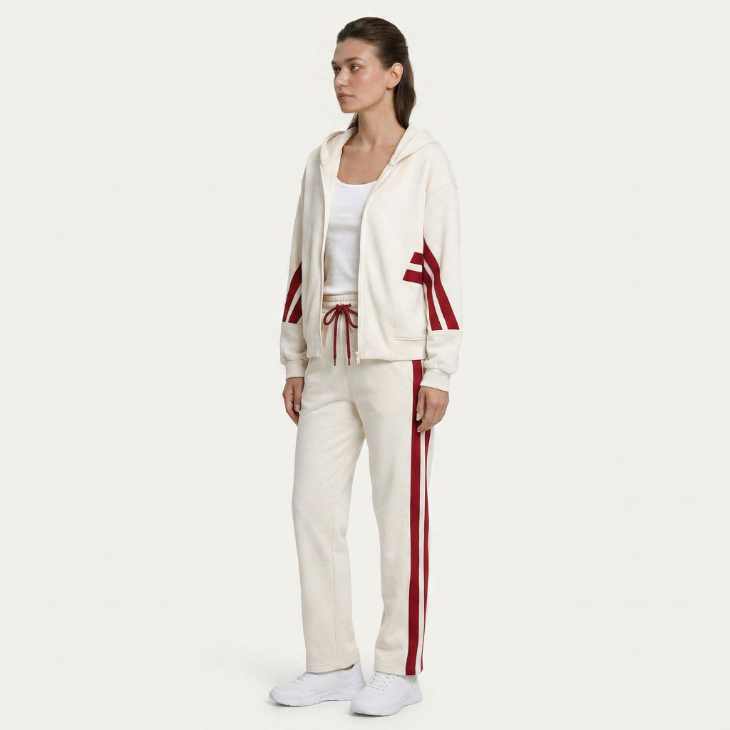Ensemble Survêtement Femme Capuche Zippée Pantalon Large