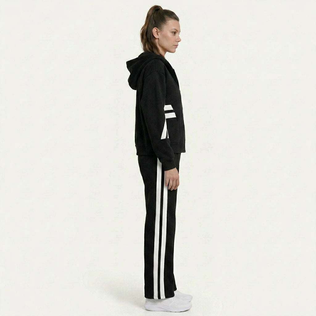 Ensemble Survêtement Femme Capuche Zippée Pantalon Large