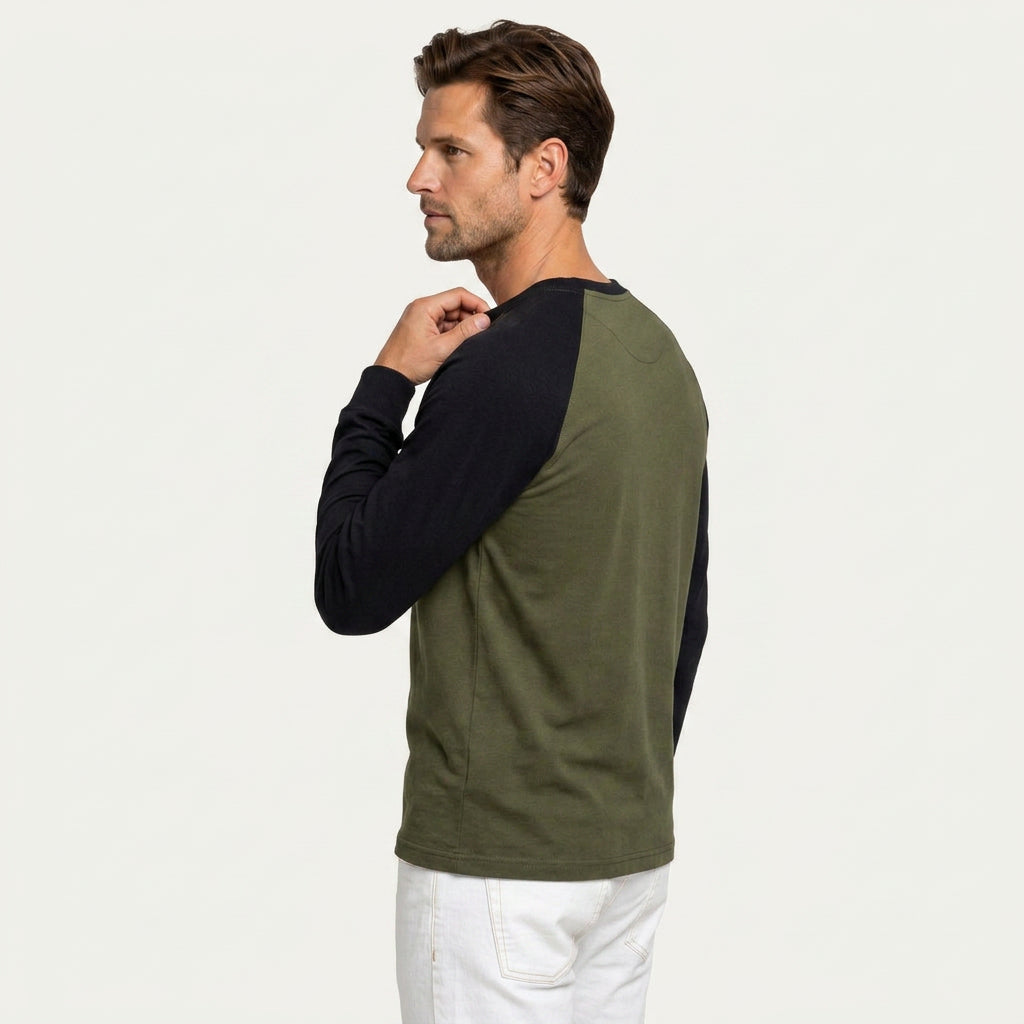 T-Shirt Homme Manches Longues en Coton