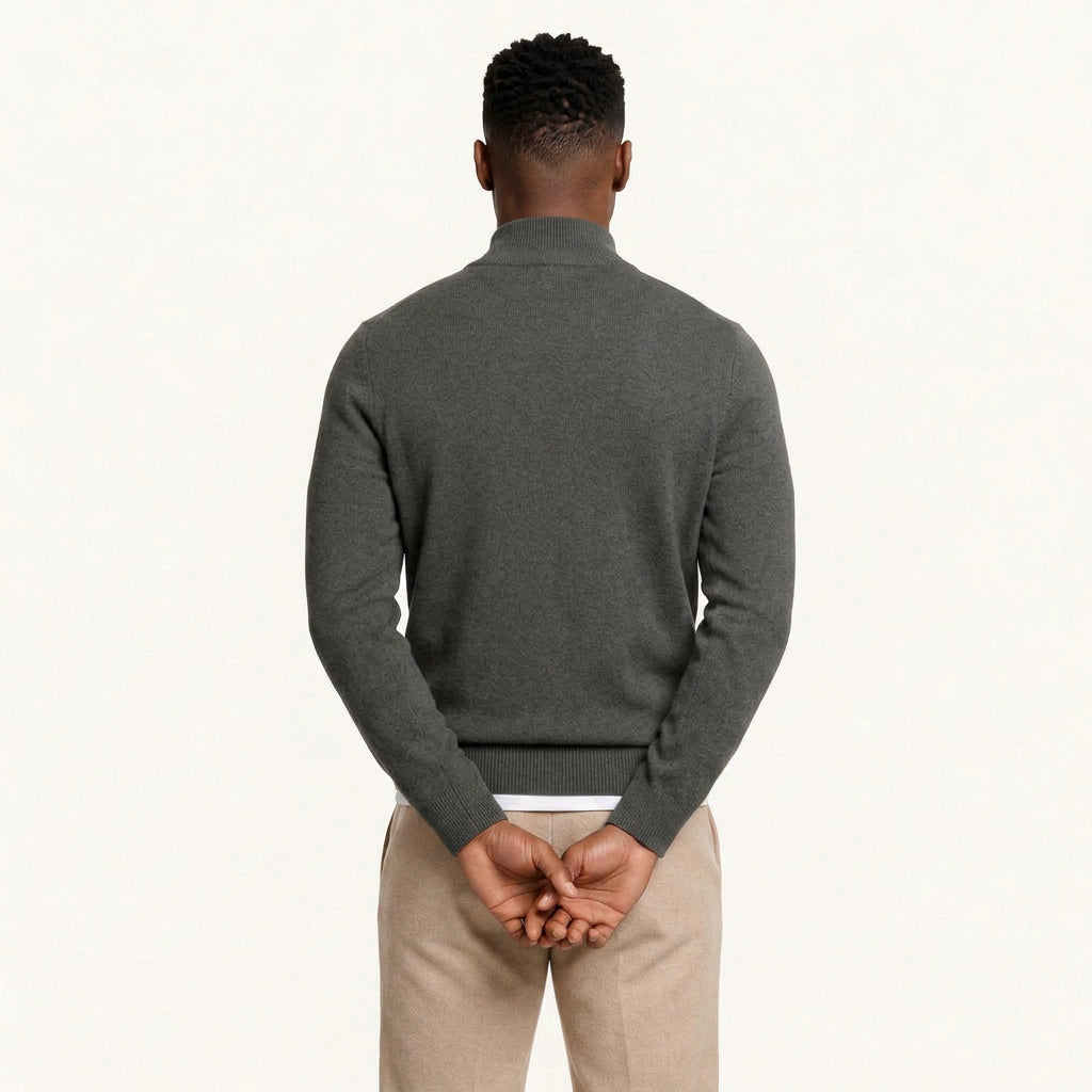 Pull Camionneur Homme Col Zippé